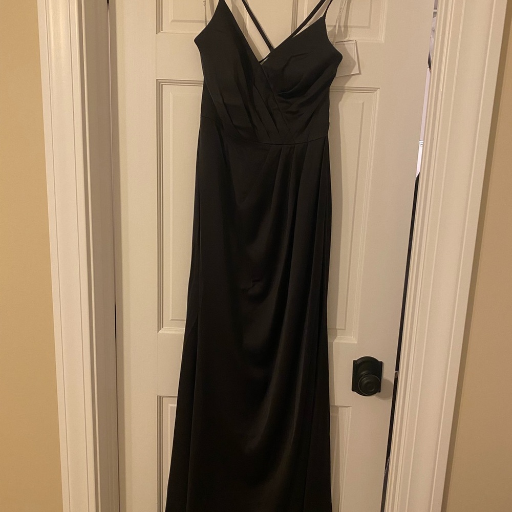 David's Bridal Black Maxi Dress
